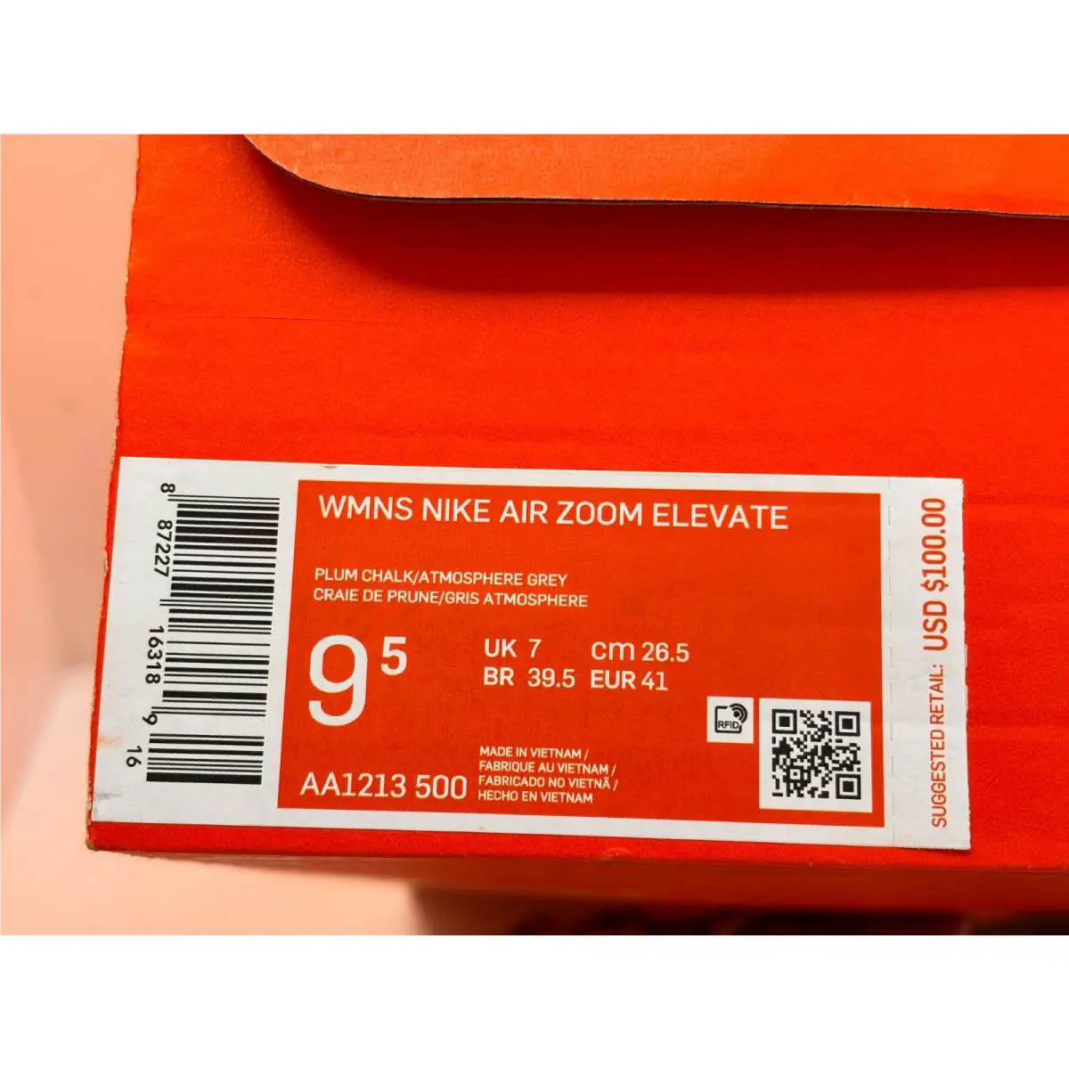 Nike shoes - Air Zoom Elevate - Air Zoom Elevate - AA1213-500 - PLUM CHALK/ATMOSPHERE GREY 11