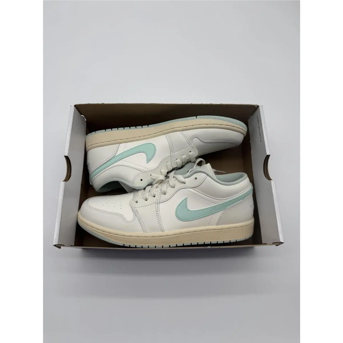 Air Jordan 1 Low Shoes Women`s Size 11 Sail Igloo Sneakers DC0774 134 by Nike