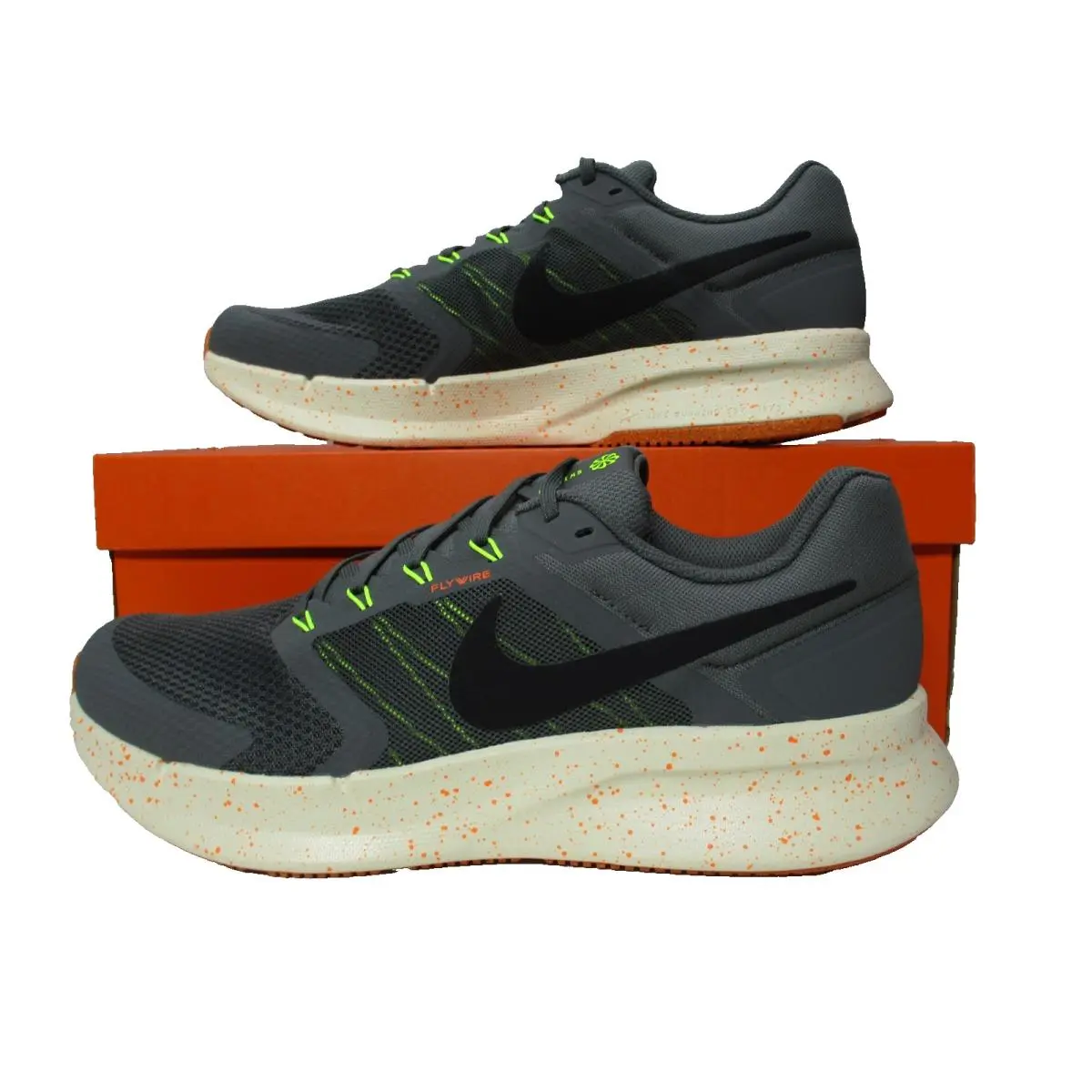 Run Swift 3 Running Shoes Iron Gray/black Orange Mens Sz 10 by Nike