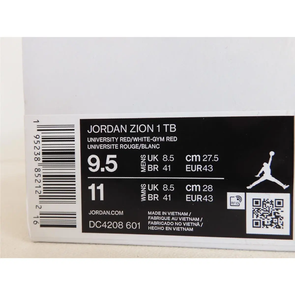 Nike shoes - Jordan Zion 1 - Zion - Red (UPC: 195238852122) 3