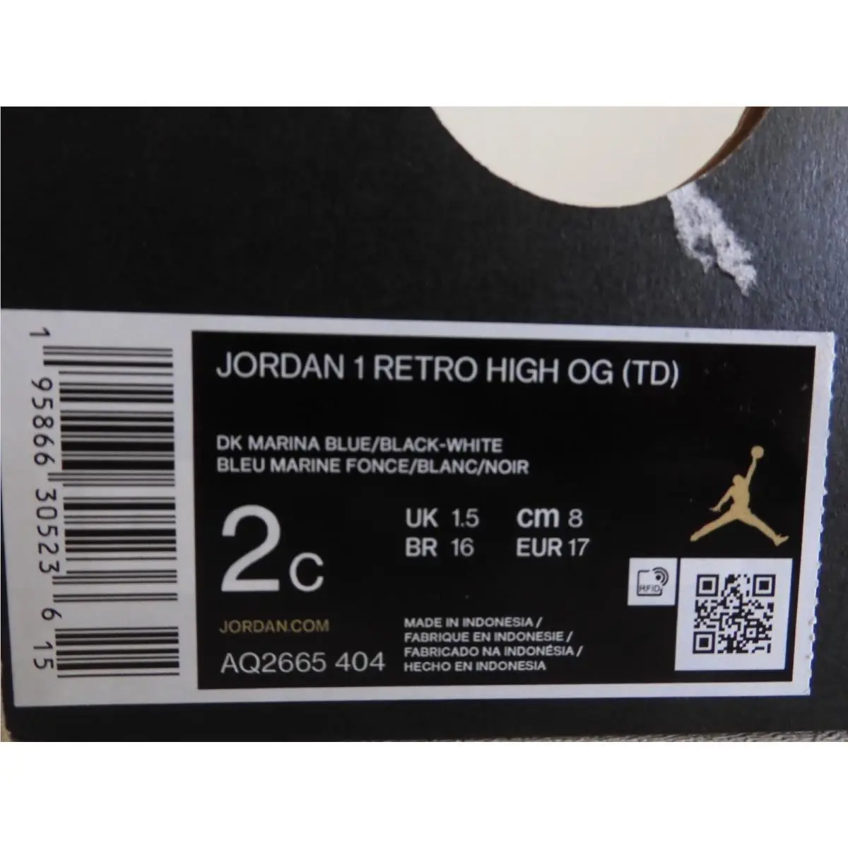 Nike shoes - Air Jordan 1 - Air - Blue (UPC: 195866305236) 3