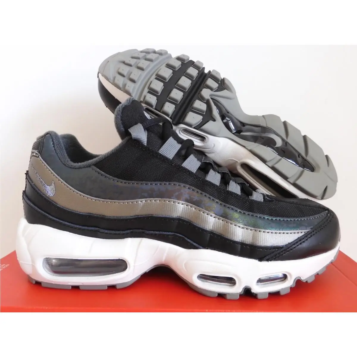 Wmns Nike Air Max 95 Black-metallic Pewter-summit White SZ 7.5 DC9474-001