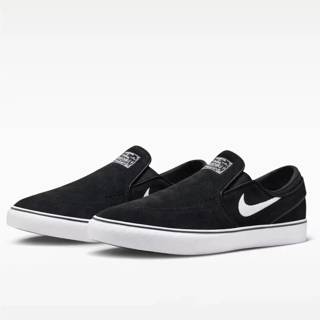 Size 10 Nike Zoom Stefan Janoski+ Slip SB Black White FN5893-001 Men`s