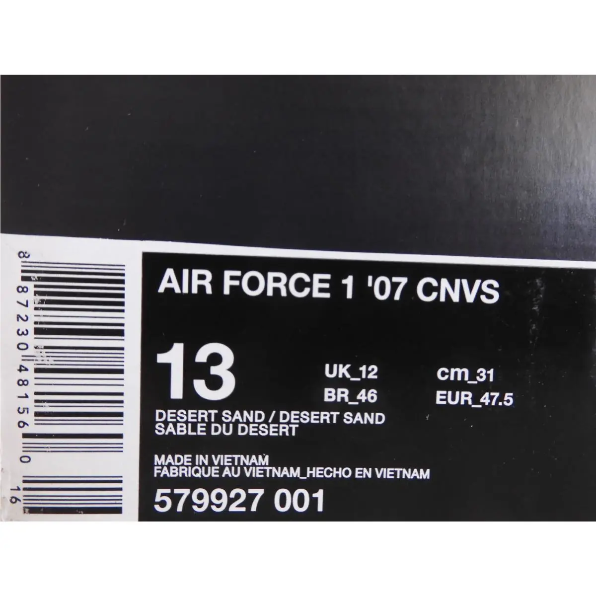 Nike shoes - Nike Air Force 1 `07 - 579927-001 - Brown (UPC: 887230481560) 3