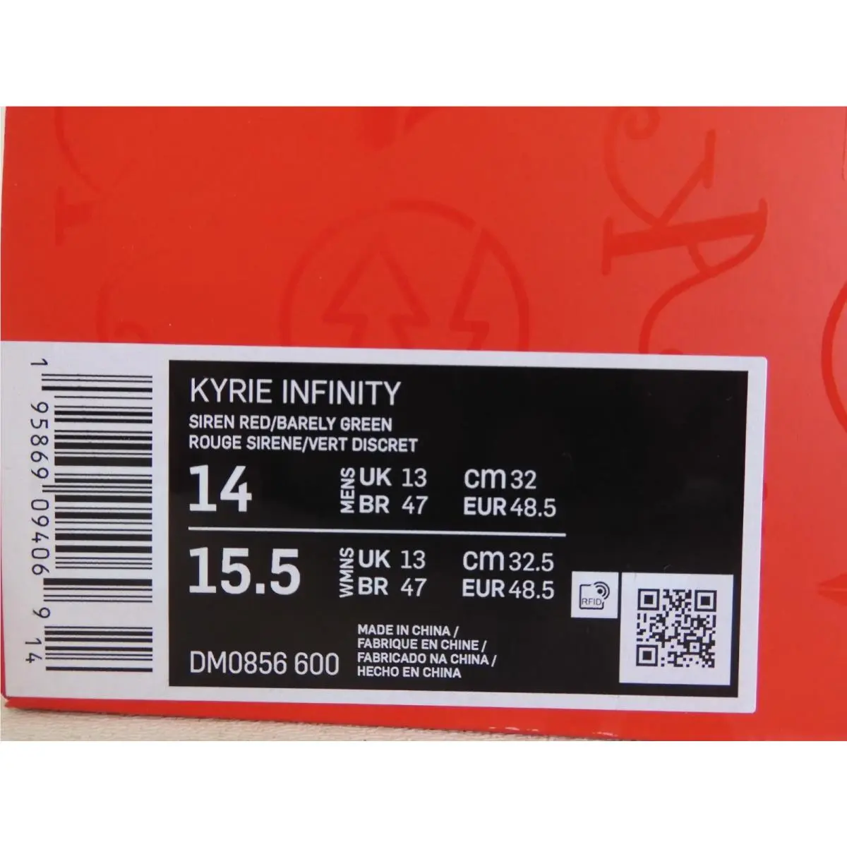 Nike shoes - Nike Kyrie Infinity - Kyrie Infinity - DM0856-600 - Red (UPC: 195869094069) 3