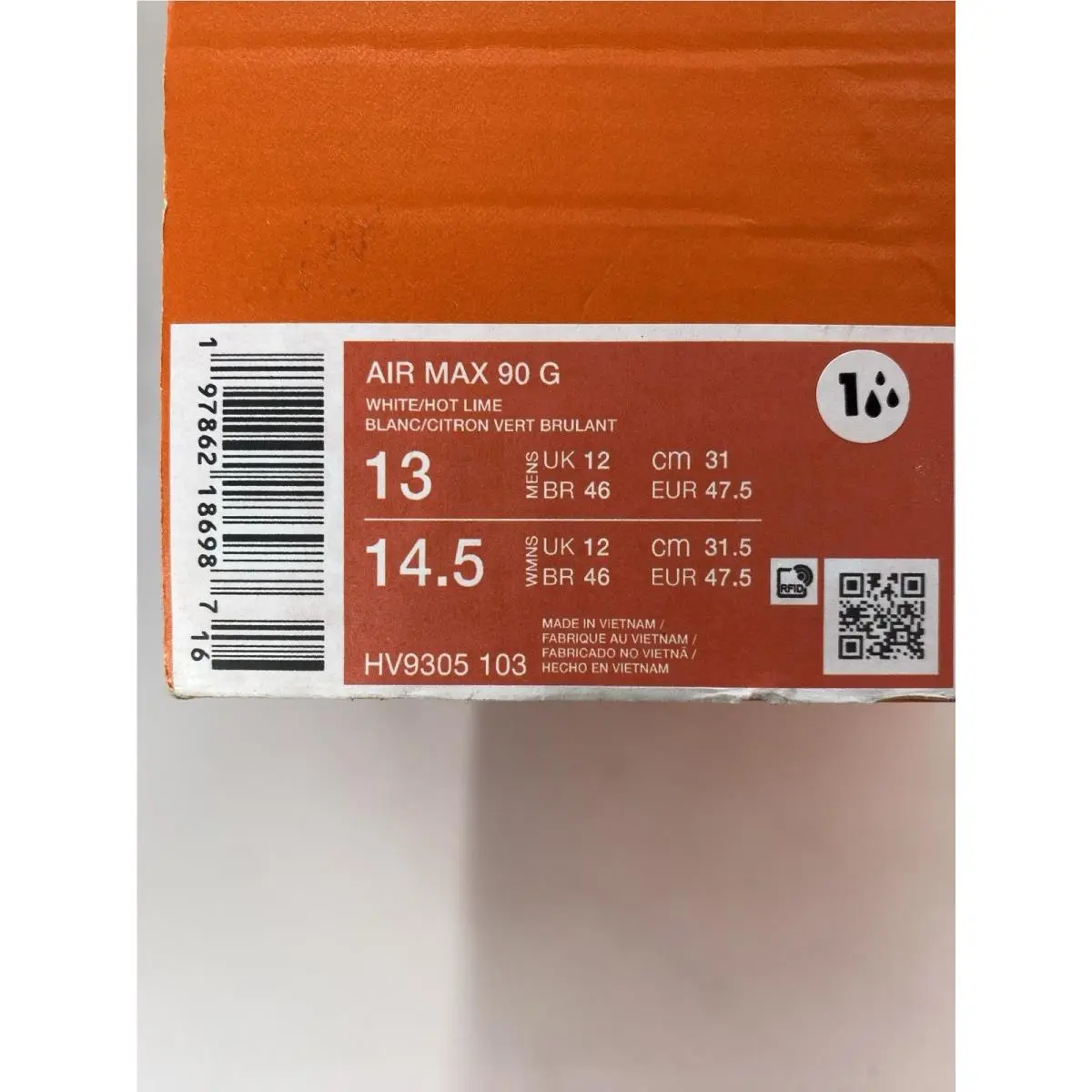 Nike shoes - Nike Air Max 90 - Air Max - HV9305 103 - White/Hot Lime (UPC: 197862186987) 8