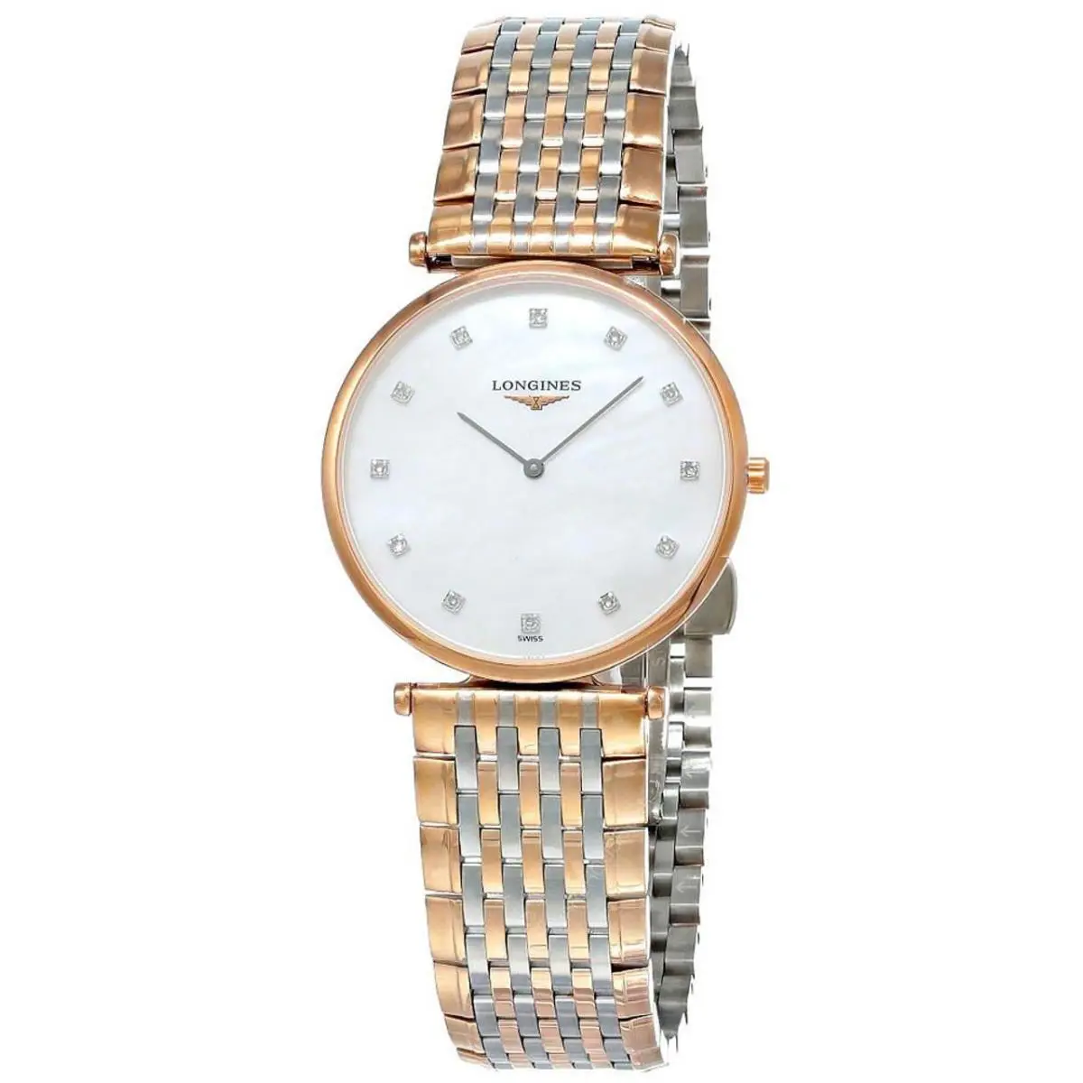 Longines La Grande Classique 33mm 12 Diamond Mop Unisex Watch L4.709.1.88.7