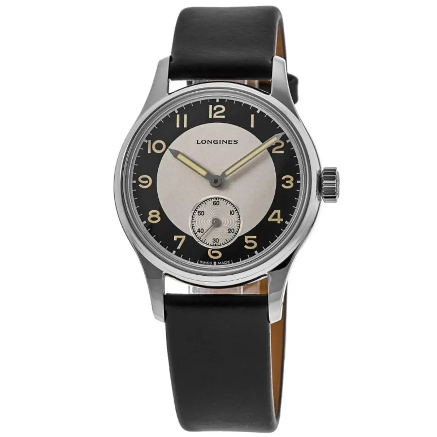 Longines Heritage Classic Tuxedo Automatic Black Men`s Watch L2.330.4.93.0 - Face: Black, Dial: Black, Band: Black