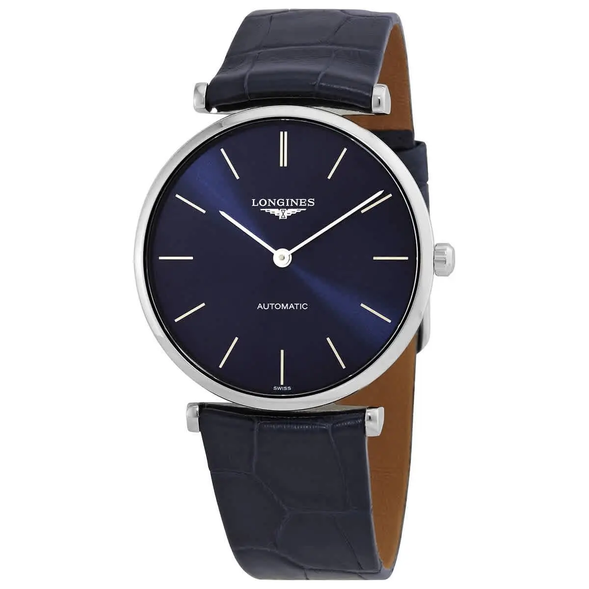 Longines La Grande Classique Automatic Blue Dial Unisex Watch L4.908.4.95.2 - Dial: Blue Sunray, Band: Blue, Bezel: Silver-tone