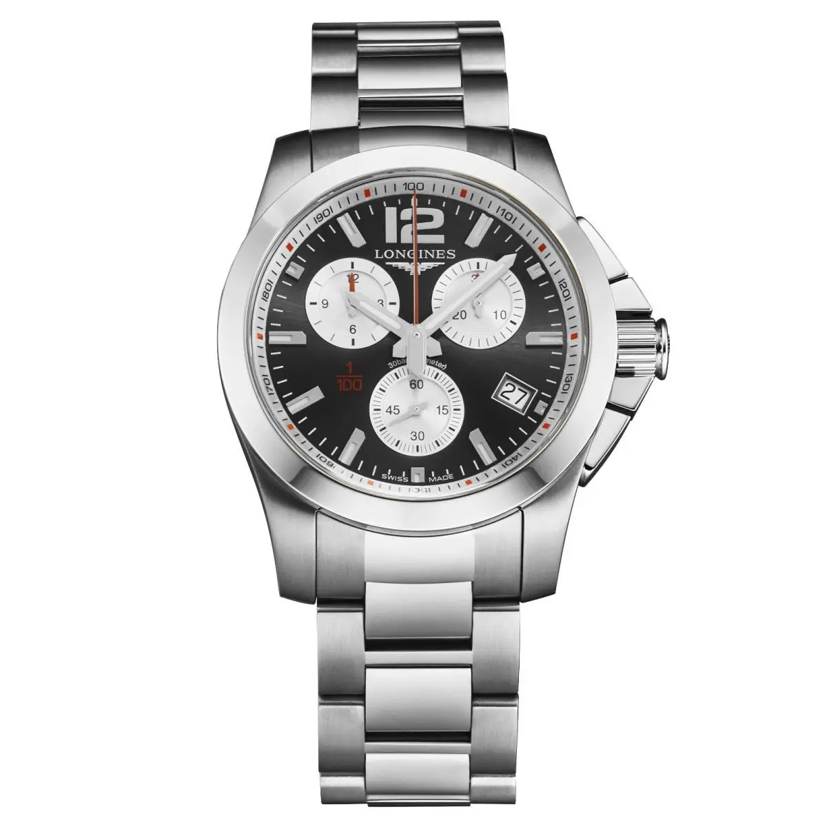 Longines Conquest Roland Garros Chronograph Steel Diver Men Watch L3.700.4.79.6