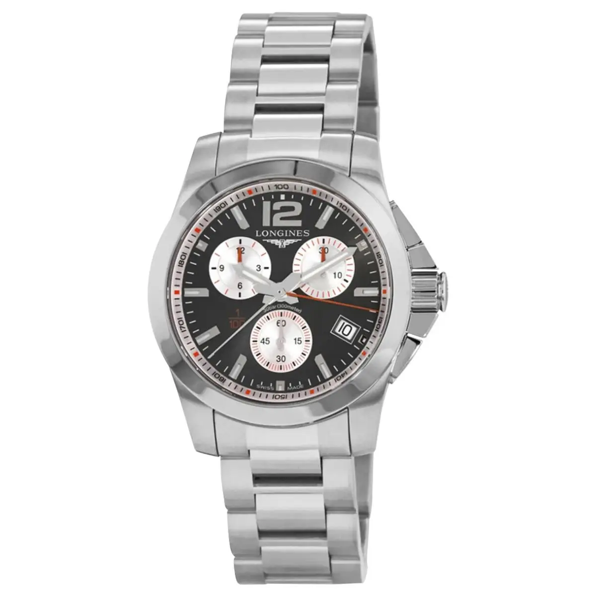 Conquest Roland Garros Chronograph Steel Diver Men Watch L3.700.4.79.6 by Longines