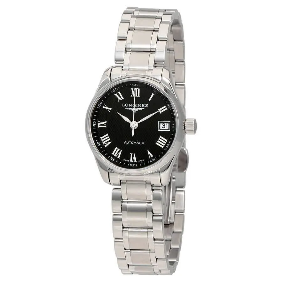 Longines Master Collection Auto 25.5mm Black Dial Women`s Watch L2.128.4.51.6