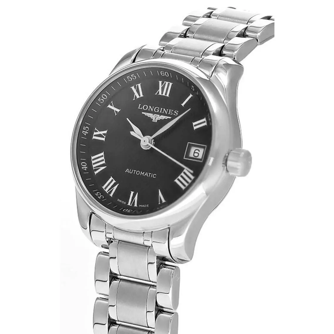 Longines Master Collection Auto 25.5mm Black Dial Women`s Watch L2.128.4.51.6