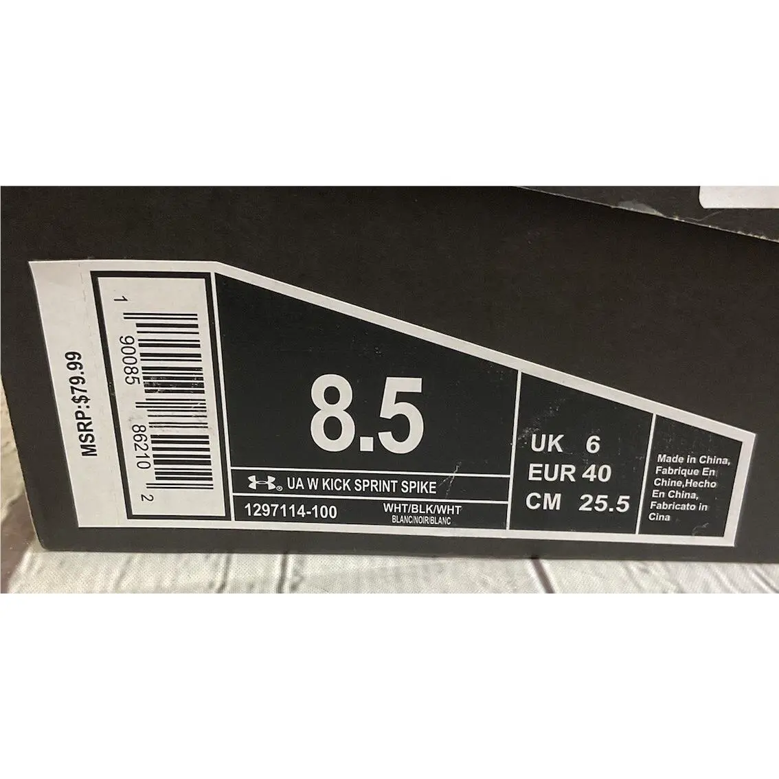 Under Armour shoes - Under Armour Kick Sprint - Kick Sprint - 1297114-100 - Black (UPC: 190085862102) 12