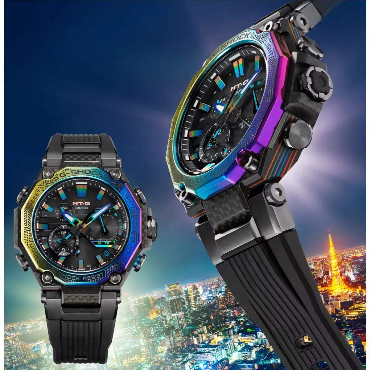 G-shock MTGB2000YR-1A Rainbow Ion Limited Edition Bluetooth Solar Watch by Casio