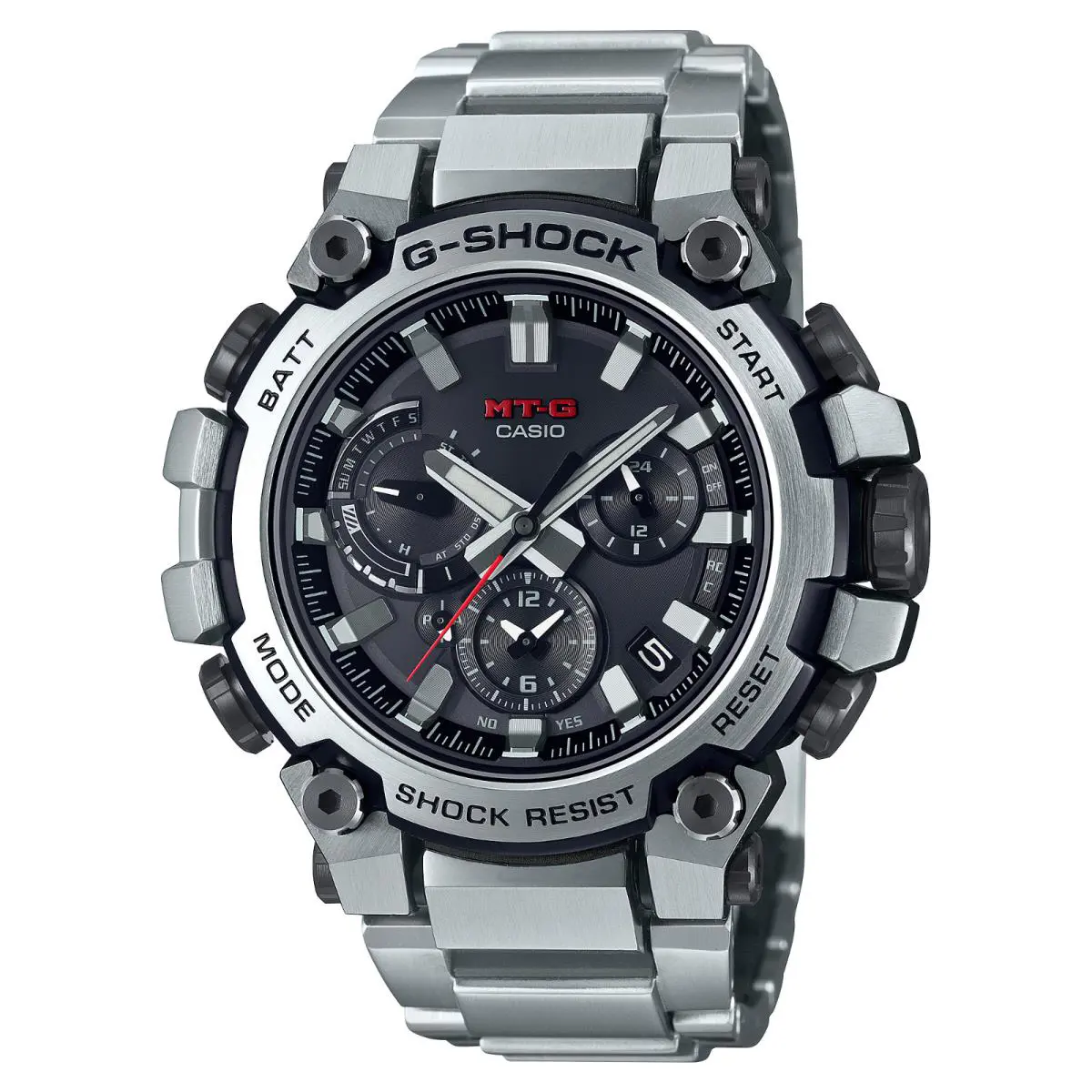 Casio G-shock MTGB3000D-1A Smart Chrono Silver Steel Resin Solar Men`s Watch