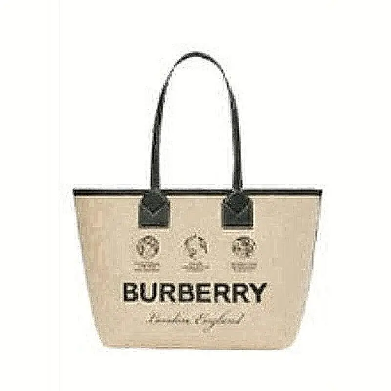 Burberry Ladies Beige Medium Heritage Dual Handle Tote