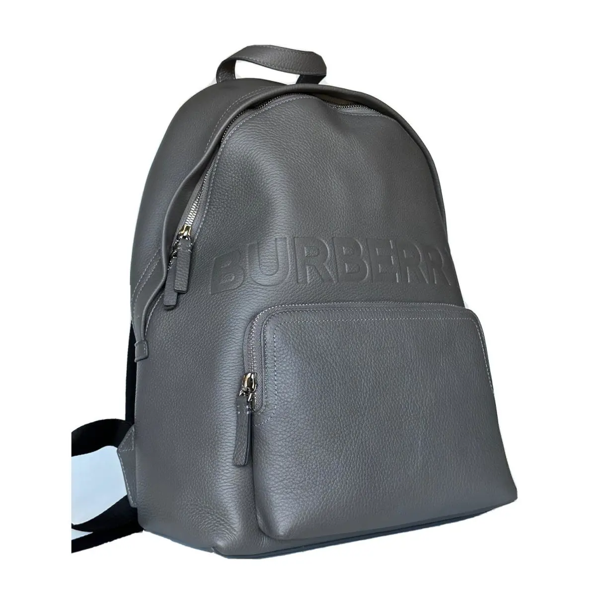 Burberry Abbeydale Leather Logo Backpack Charcoal Grey 80528731
