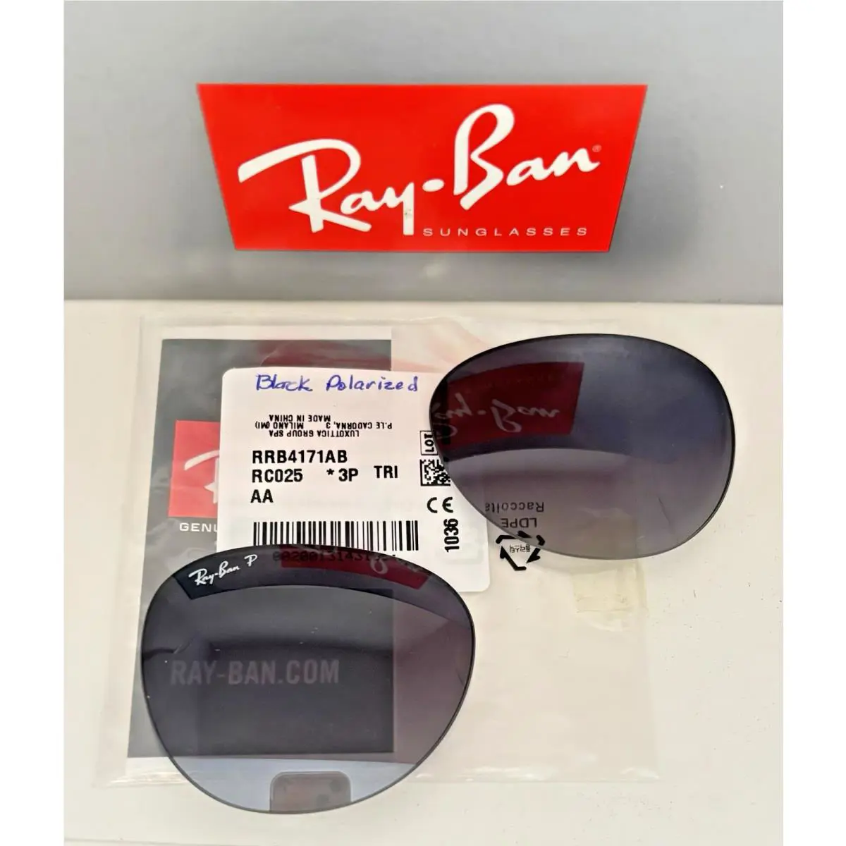 Ray Ban RB4171 Erika Replacement Lens Black Polarized Pair 54mm - Black, Lens: Black