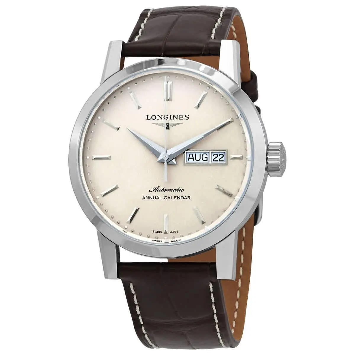 Longines 1832 Annual Calender Automatic Beige Dial Men`s Watch L4.827.4.92.2
