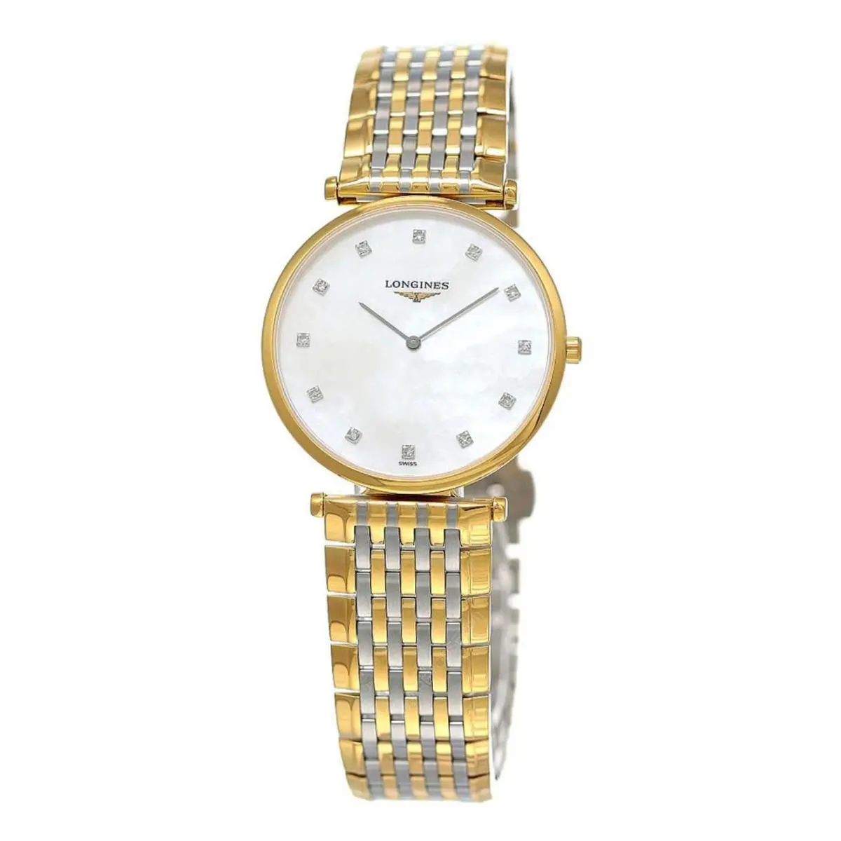 Longines La Grande Classique 33MM 12 Diamond Mop Unisex Watch L4.709.2.88.7