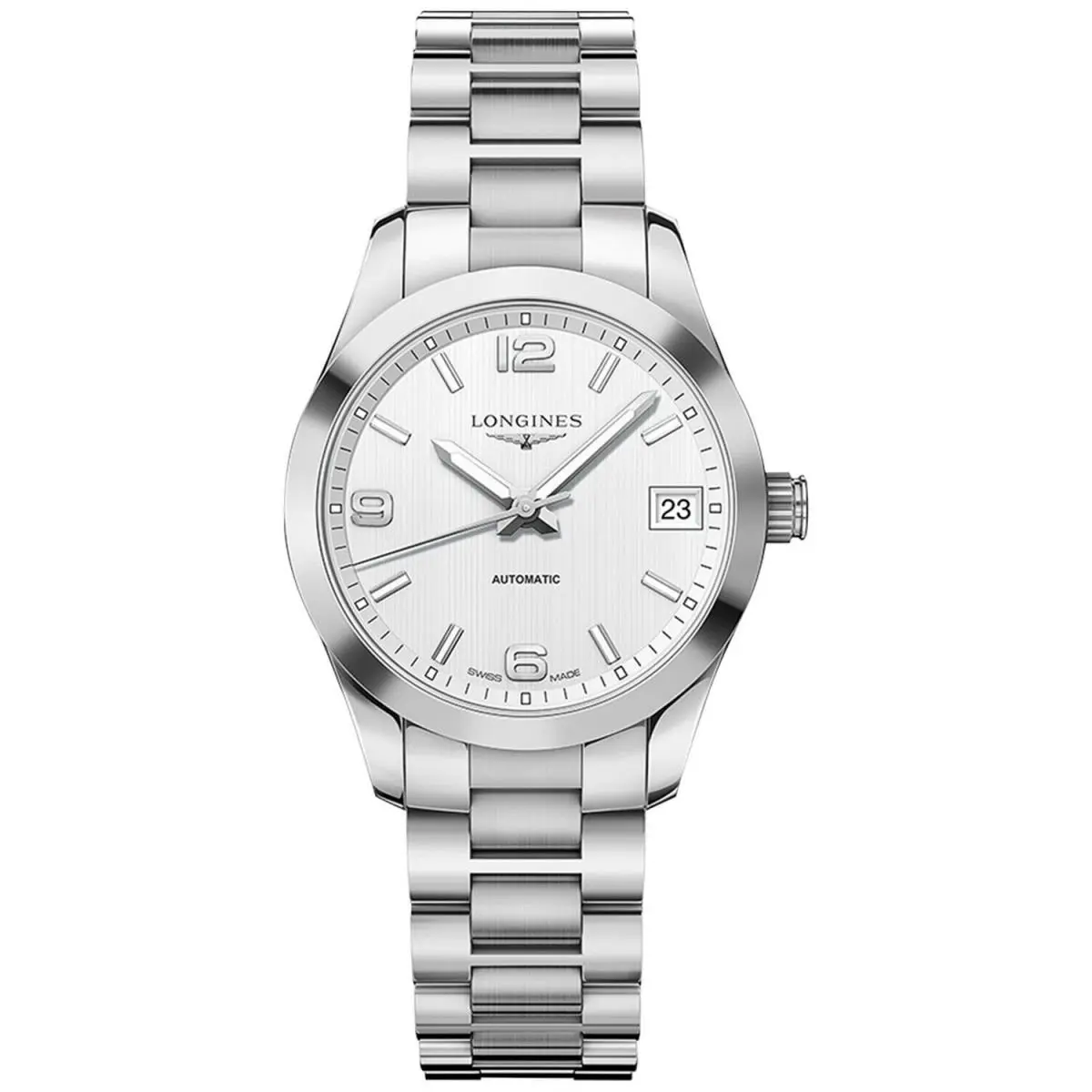 Longines Conquest Classic Silver Women`s Watch - L2.385.4.76.6 - Dial: Silver, Band: Silver, Bezel: Silver
