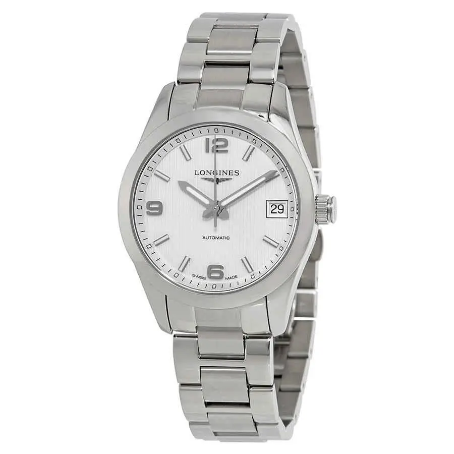 Longines Conquest Classic Automatic Ladies Watch L23854766 - Dial: Silver, Band: Silver, Bezel: Silver