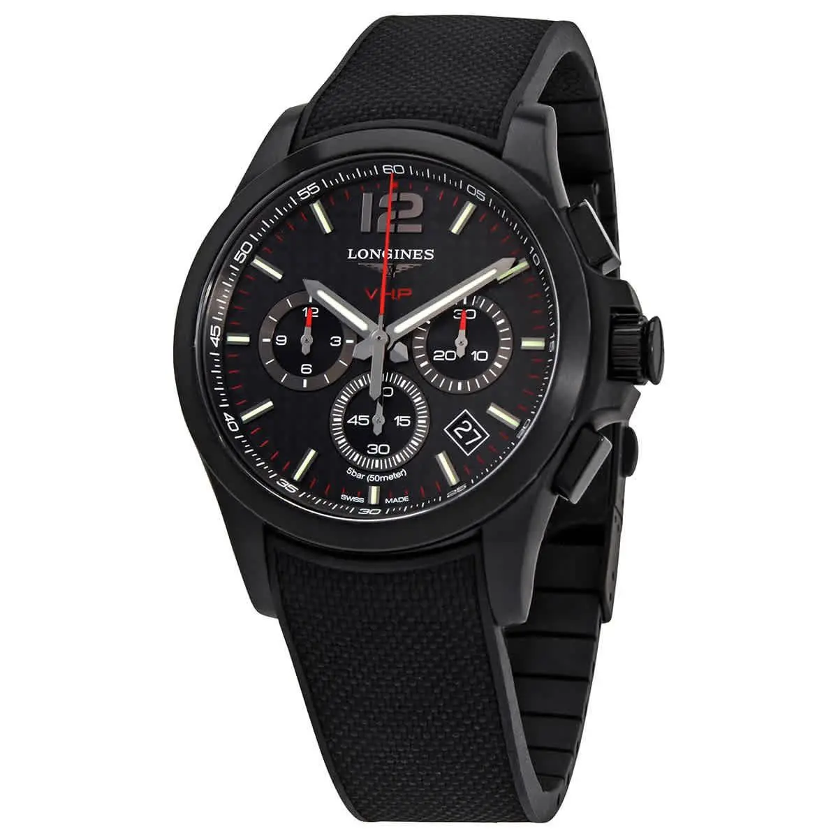 Longines Conquest V.h.p Carbon Fiber Dial Men`s Watch L37172669
