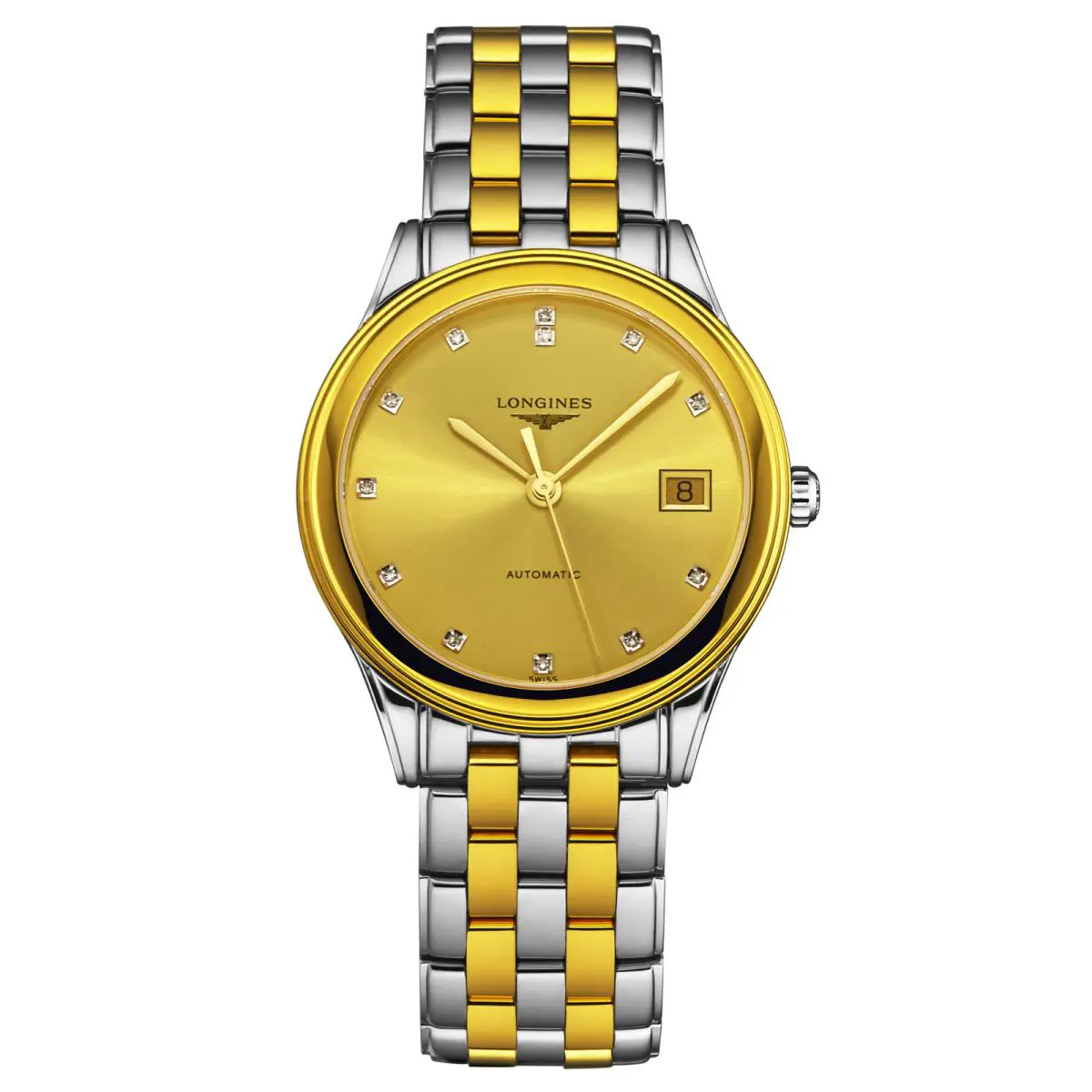 Longines Les Grandes Classiques Automatic Men`s Watch L4.774.3.37.7 - Gold, Dial: Champagne, Band: Silver, Gold