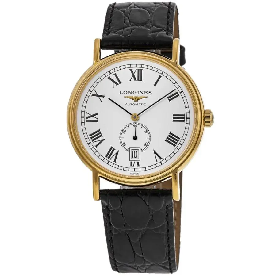 Presence Automatic White Roman Dial Men`s Watch L4.805.2.11.2 by Longines