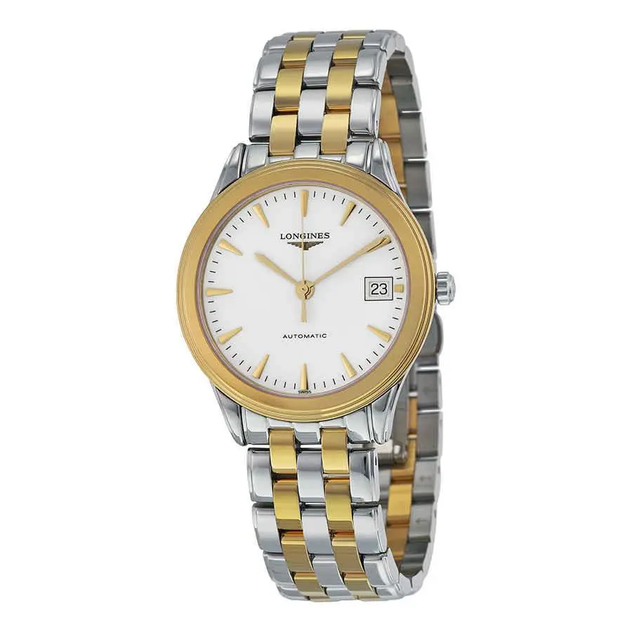 Longines La Grande Classique Flagship Automatic Men`s Watch L47743227 - Gold / Skeleton / White, Dial: White, Band: Silver, Gold