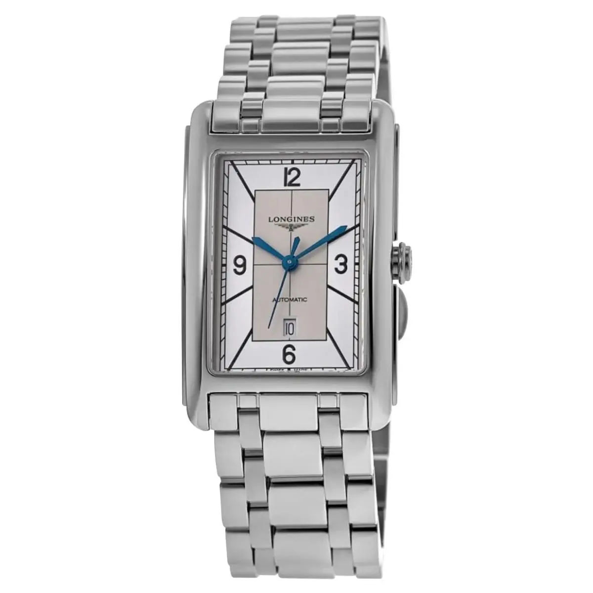 Longines Dolcevita Automatic Stainless Steel Silver Dial Men Watch L5.767.4.73.6 - Dial: Silver, Band: Silver, Bezel: Silver
