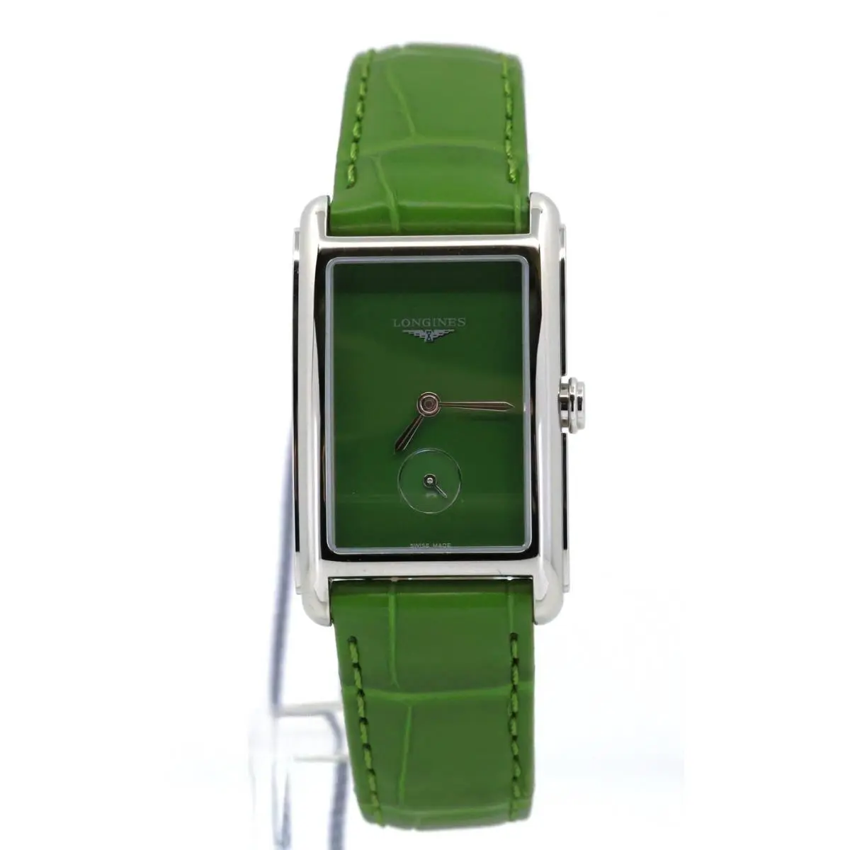 Longines Dolcevita Quartz 23mm Ladies Watch L55124602 B/p - Dial: Green, Band: Green, Bezel: Silver