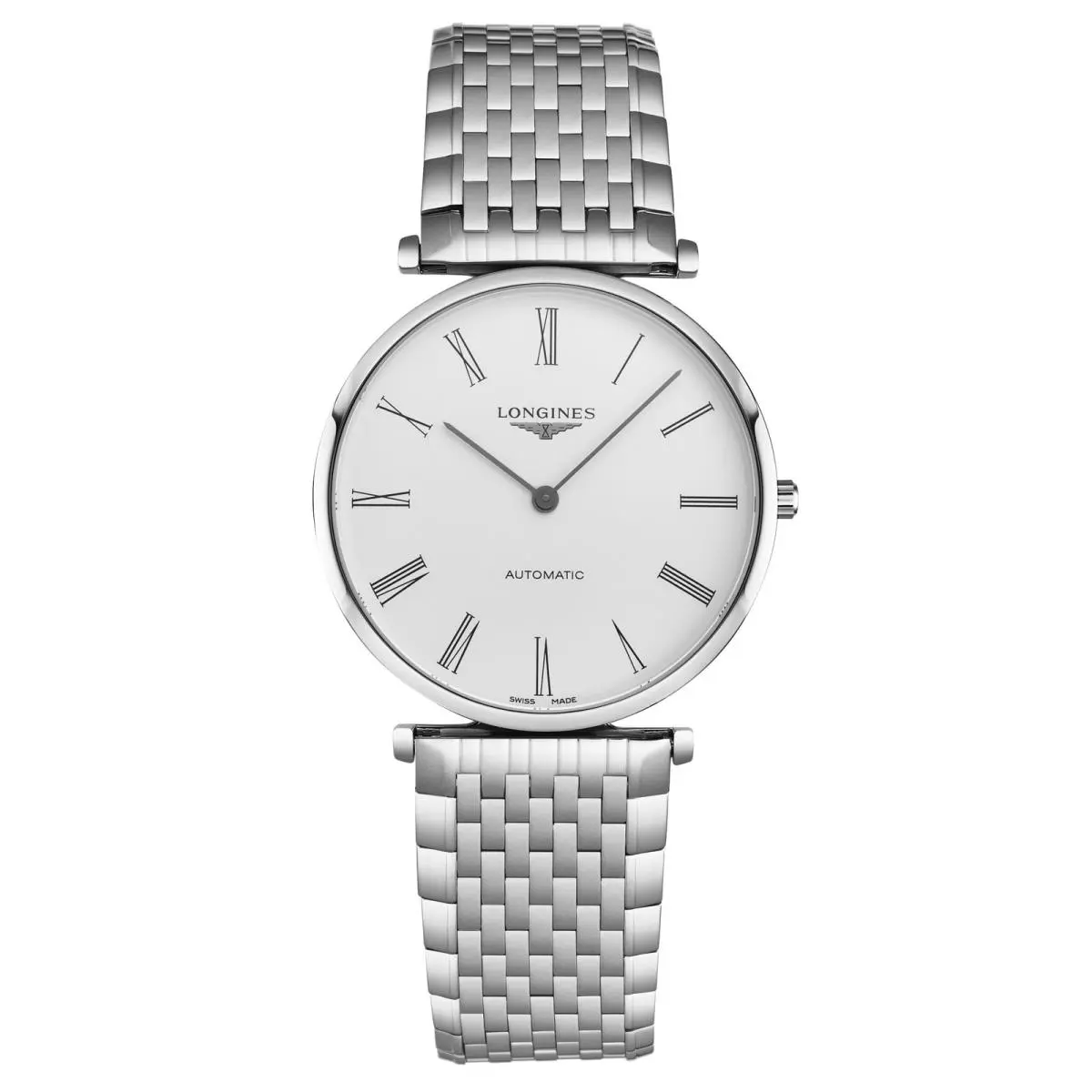 Longines La Grande Classique Automatic White Dial Unisex Watch L4.918.4.11.6 - Dial: White, Band: Silver, Bezel: Silver