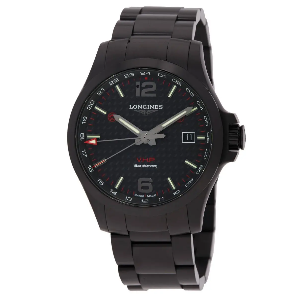 Conquest Quartz Black Dial Men`s Watch L3.728.2.66.6 by Longines