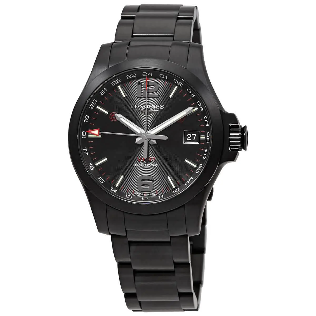 Longines Conquest V.h.p. Quartz Black Dial Men`s Watch L37182566