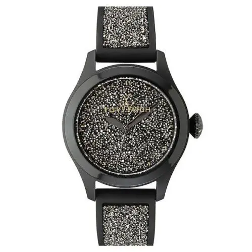 Toy Watch GL02BK Women`s Glitter Black White Swarovski Crystal Watch F2220 by ToyWatch