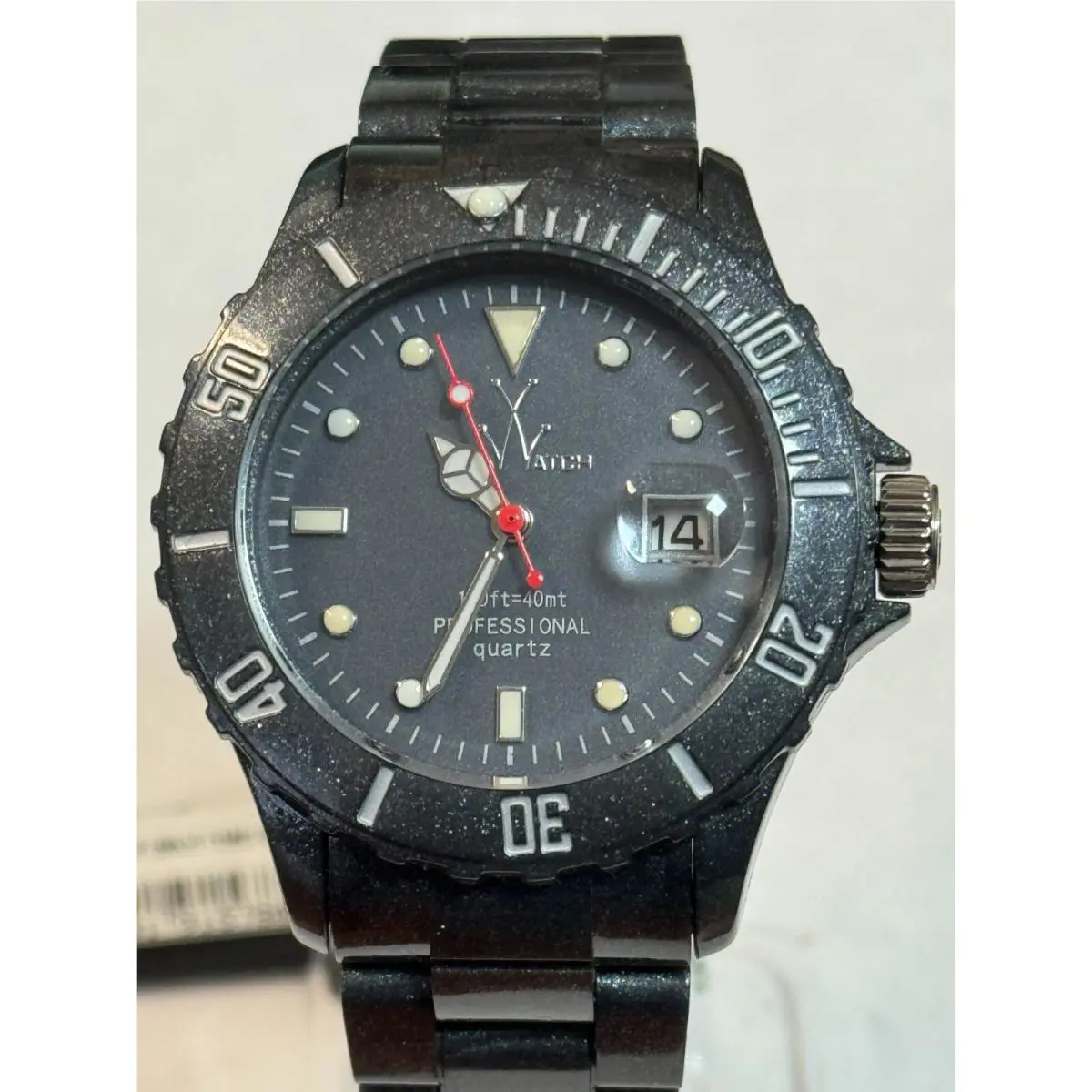 Toywatch Toy FLP03BK Women`s Professional Black Plasteramic Quartz Watch