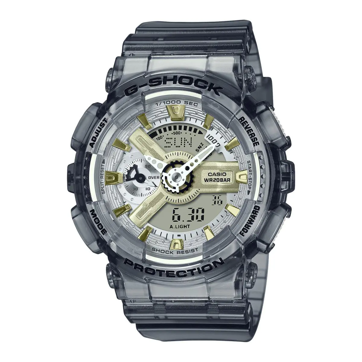 Unisex G-shock Skeleton Series Transparent Grey Watch GMA-S110GS-8A by Casio
