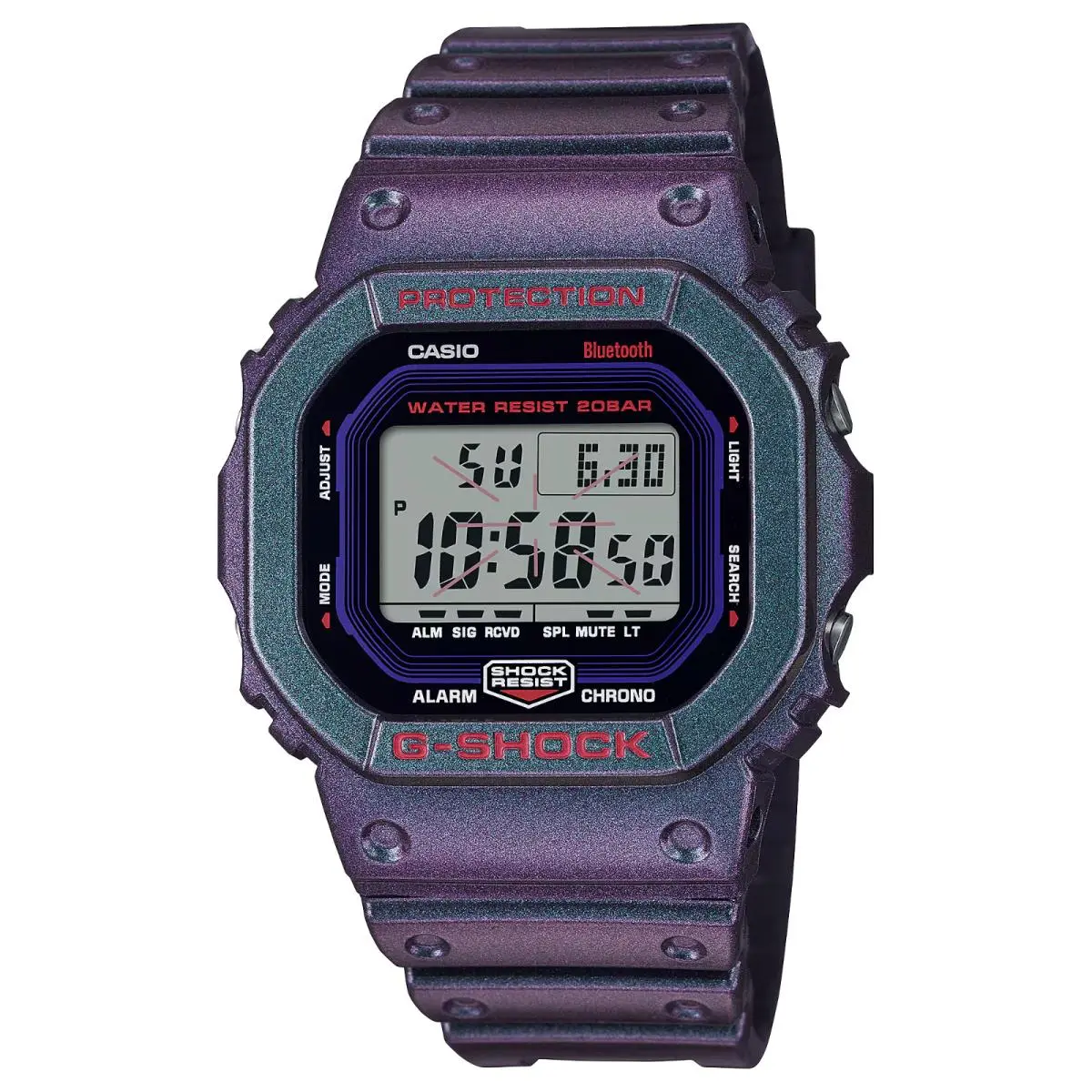 G-shock DW-B5600AH-6JF Purple Digital Bluetooth Square Jdm Japan by Casio