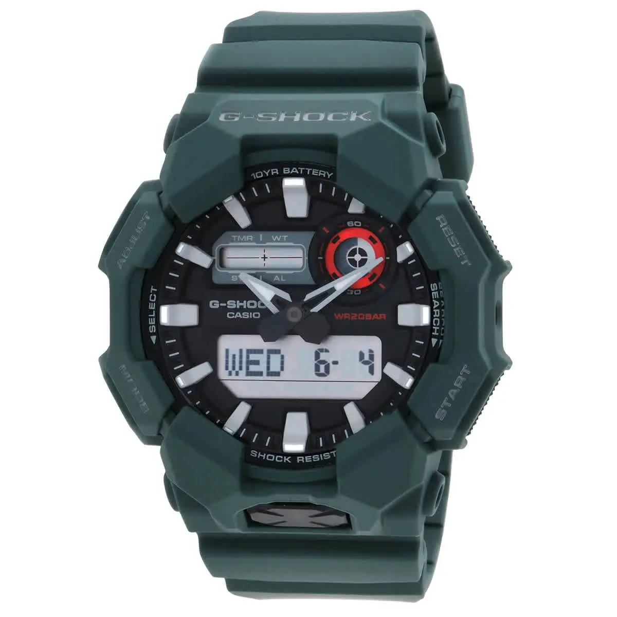 Casio G-shock Alarm World Time Black Dial Men`s Watch GA-010-2ADR