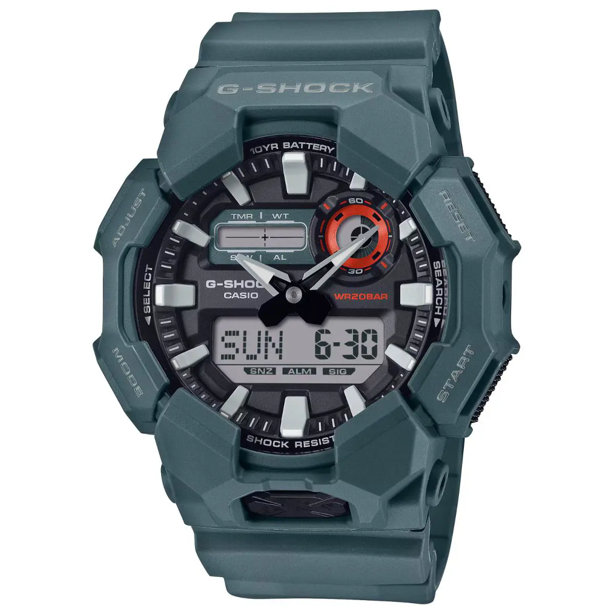 G-shock Alarm World Time Black Dial Men`s Watch GA-010-2 GA-010 Series by Casio
