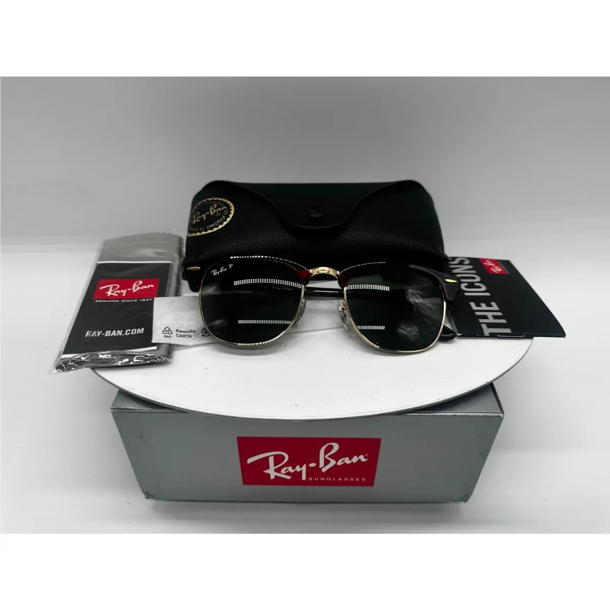 Ray Ban RB3016 990/58 Red Havana Square 51 mm Polarized Women`s Sunglasses