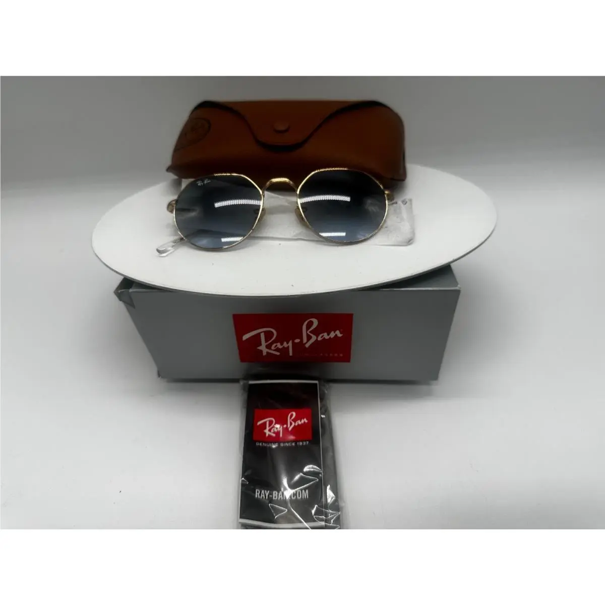 Ray-ban RB3565 001/86 Sunglasses Arista Frame Blue Gradient Grey Lens 51-20-145