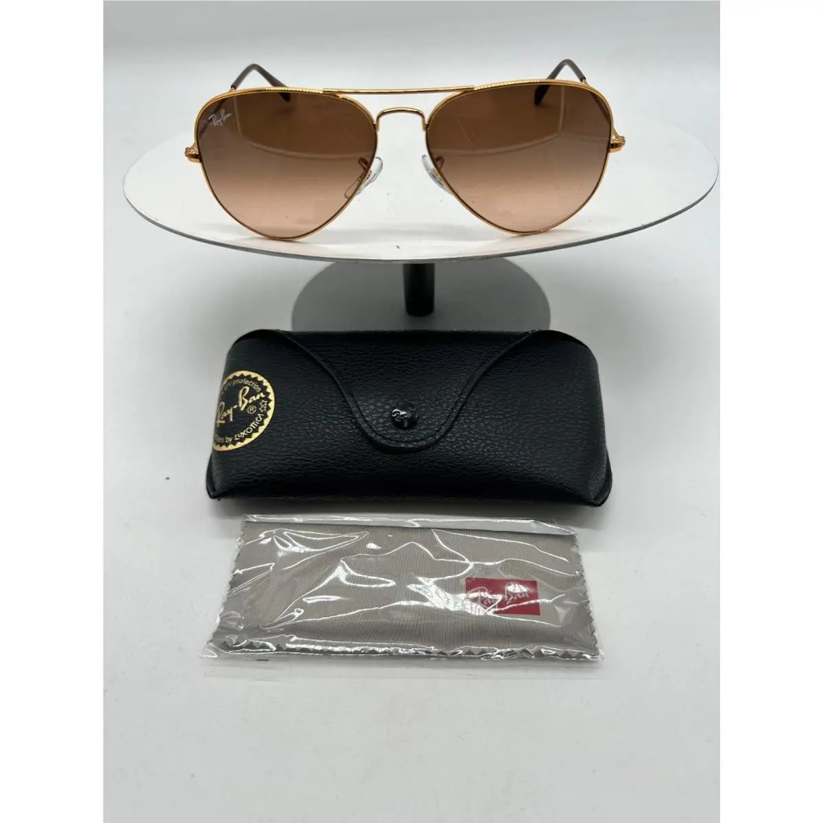 Ray-ban Aviator Sunglasses RB3025 9001/A5 Polished Brown with Bronze Pink Lenses