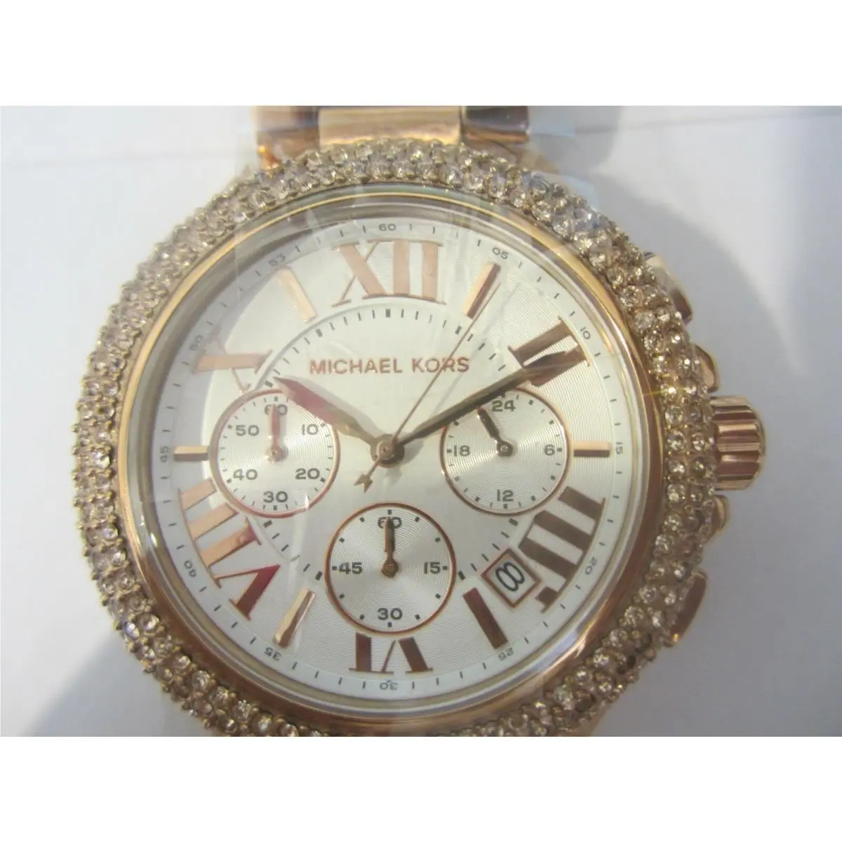 Michael Kors Women`s Watch Chrono Date Rose Gold All S/s MK6139