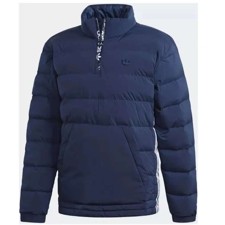 Adidas Men`s Lightweight Down Puffer Quarter-zip Jacket Size M