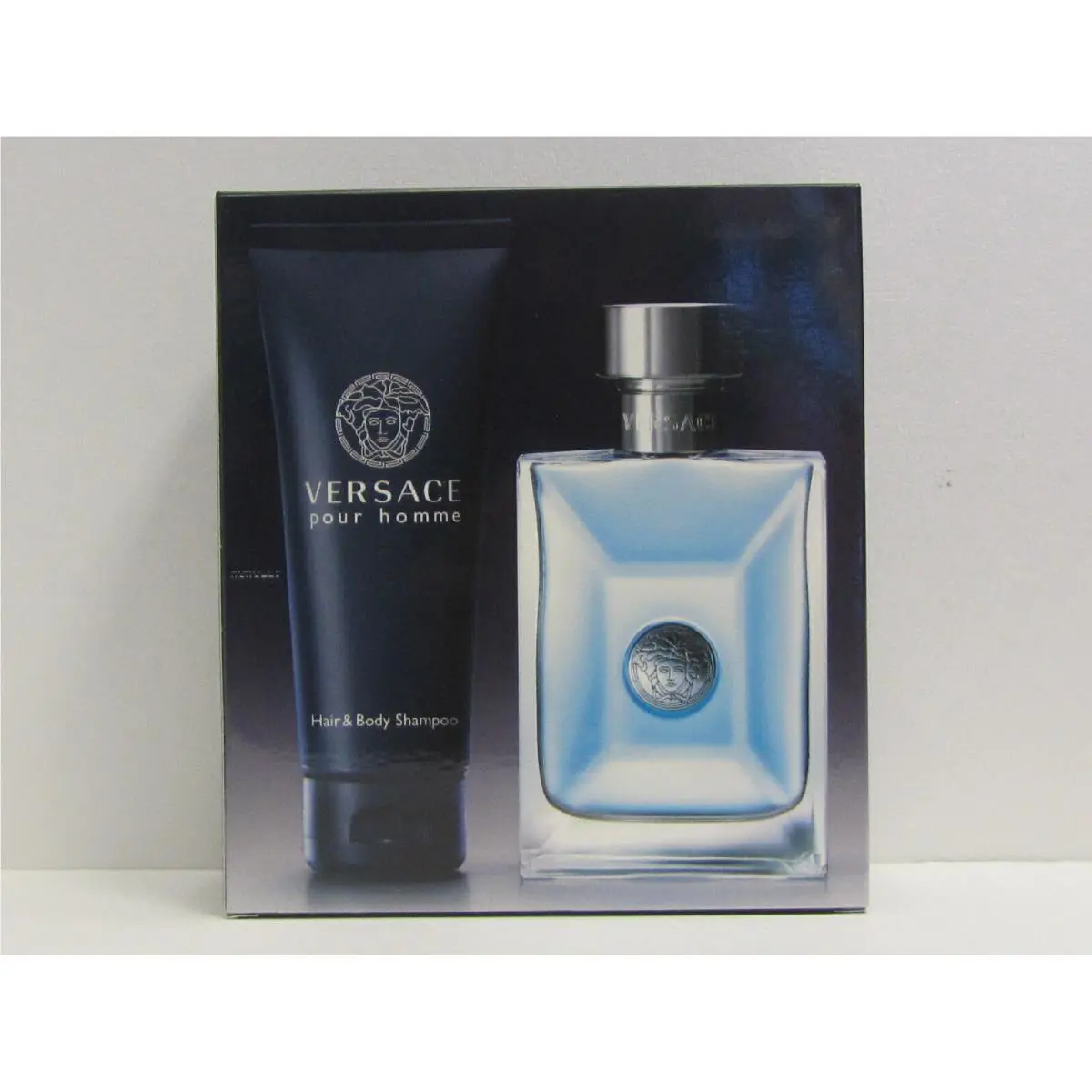 Versace Pour Homme Versace Men Cologne 2 PC Gift Set 3.4 oz + Hair Body Shampoo