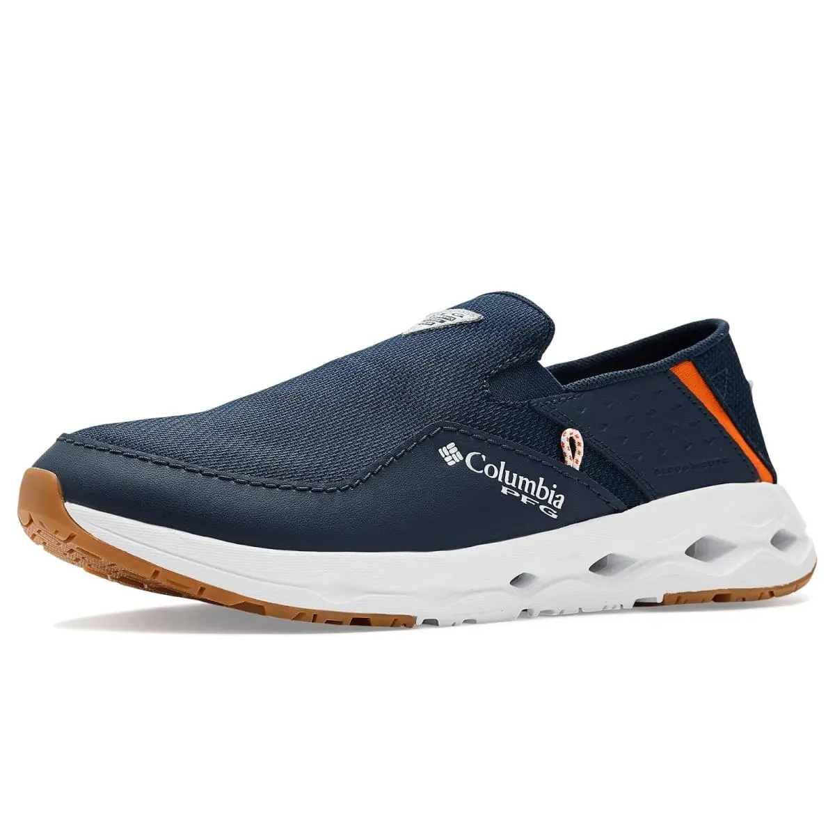 Man`s Sneakers Athletic Shoes  Bahama X Slip-on Collegiate Navy/Spark Orange by Columbia