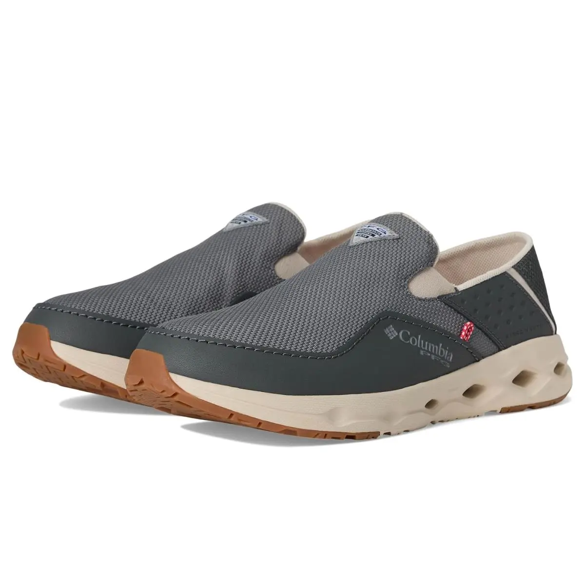Man`s Sneakers Athletic Shoes  Bahama X Slip-on Grill/Sunset Red by Columbia